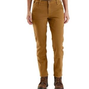 Carhartt Women's Brown Relaxed Fit Kane Dungaree Pants